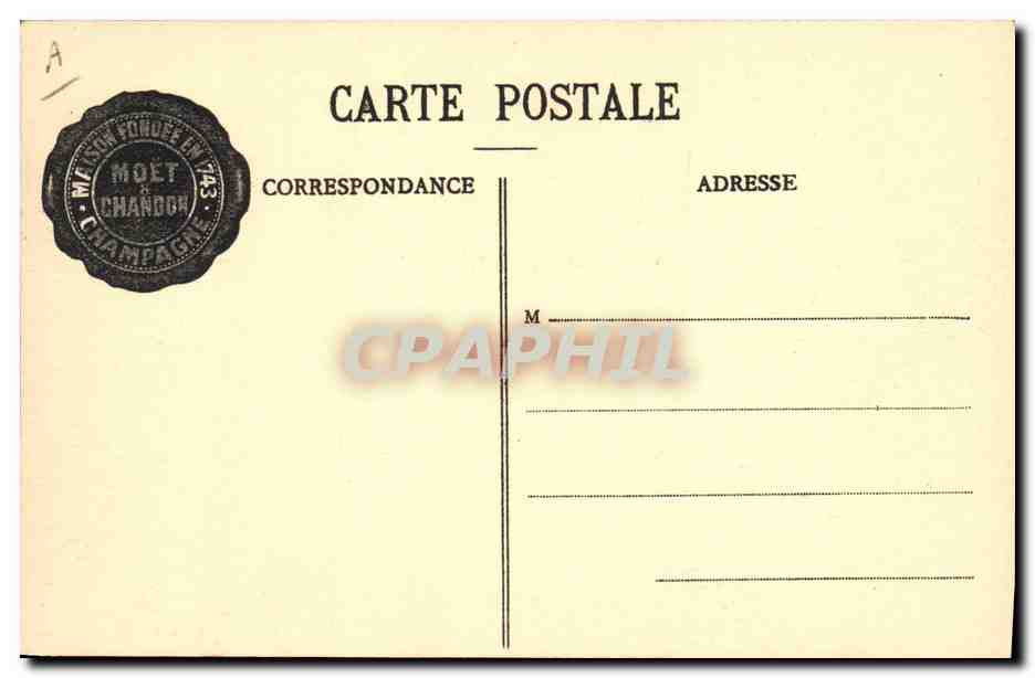 Moët et Chandon — Vins en Réserve — Phot. Em. Choque, Imp. Édit, Épernay — Verso