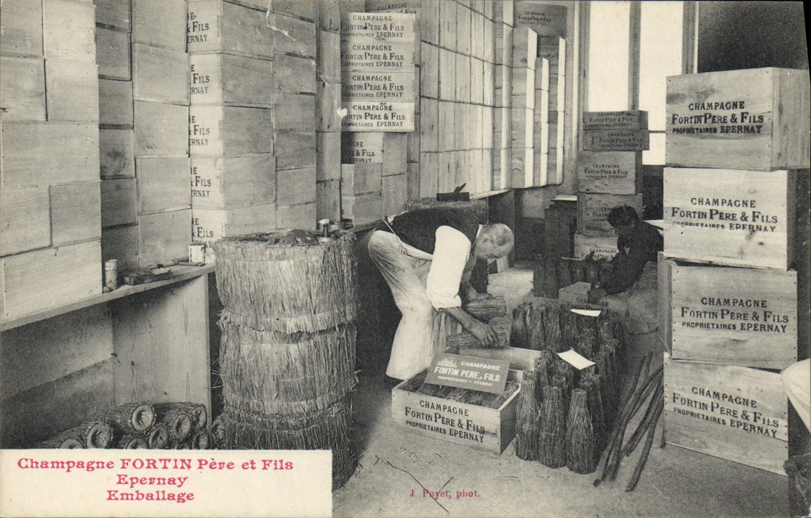 Champagne Fortin Père & Fils - Emballage — Epernay — J. Poyet, phot.