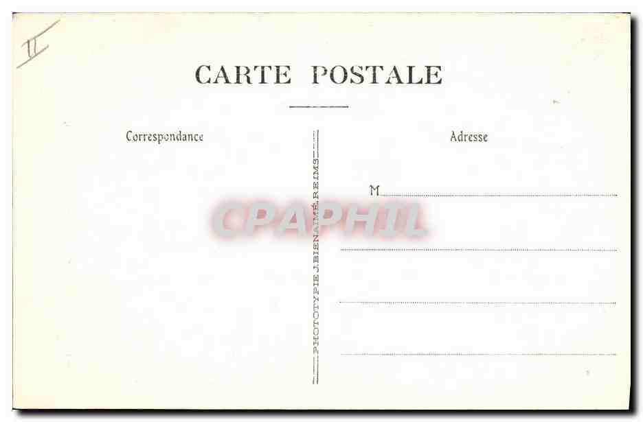 CPA Folklore Vigne Vin Vendanges Champagne Caves Ruinart Pere & Fils Rue des Crayeres Reims Grande crayere Claude — Rückseite