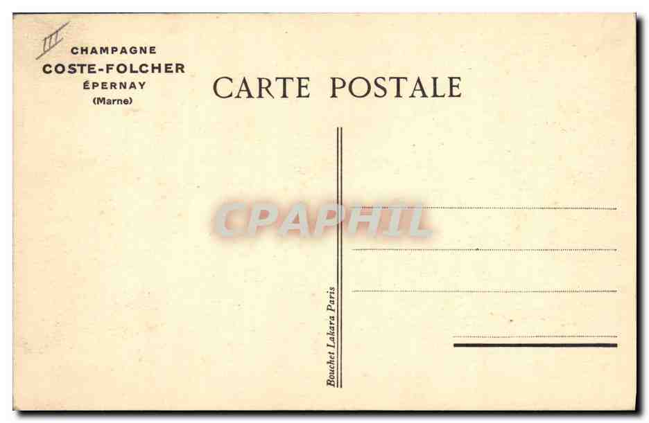 Champagne COSTE-FOLCHER - Vins sur pupitres - Épernay — Verso