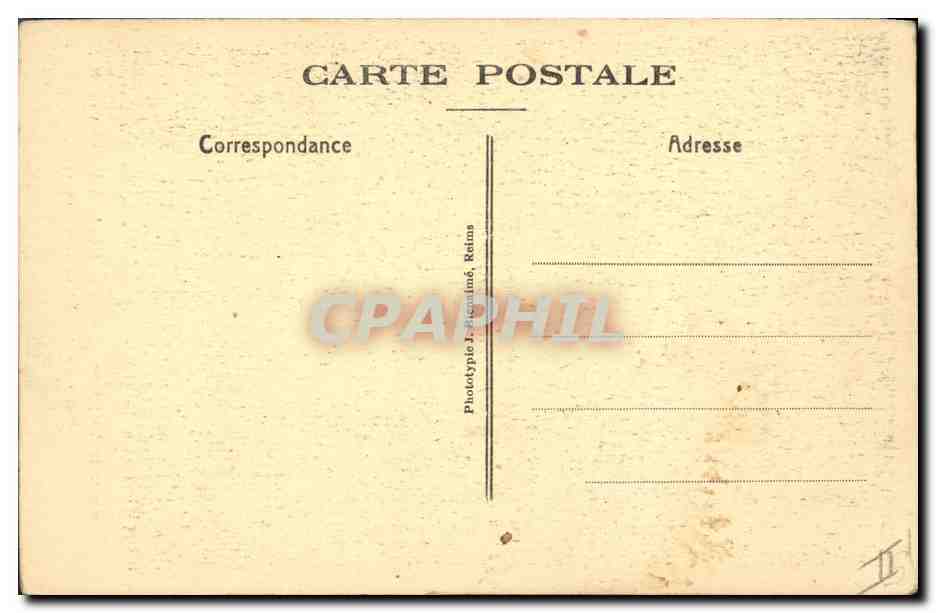 CPA Folklore Vigne Vin Vendanges Champagne Caves Ruinart Pere & Fils Rue des Crayeres Reims Rheims Un coin des crayeres — Rückseite