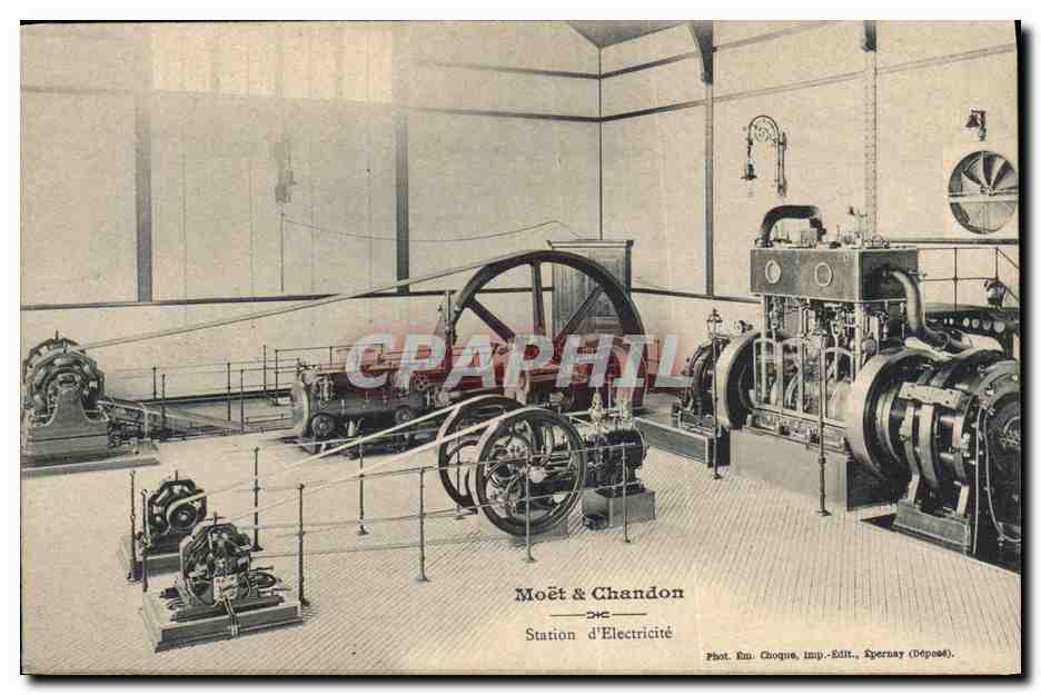 Station d'Électricité — Moët & Chandon — Phot. Em. Choque, Imp.-Edit. Spernay (Déposé)