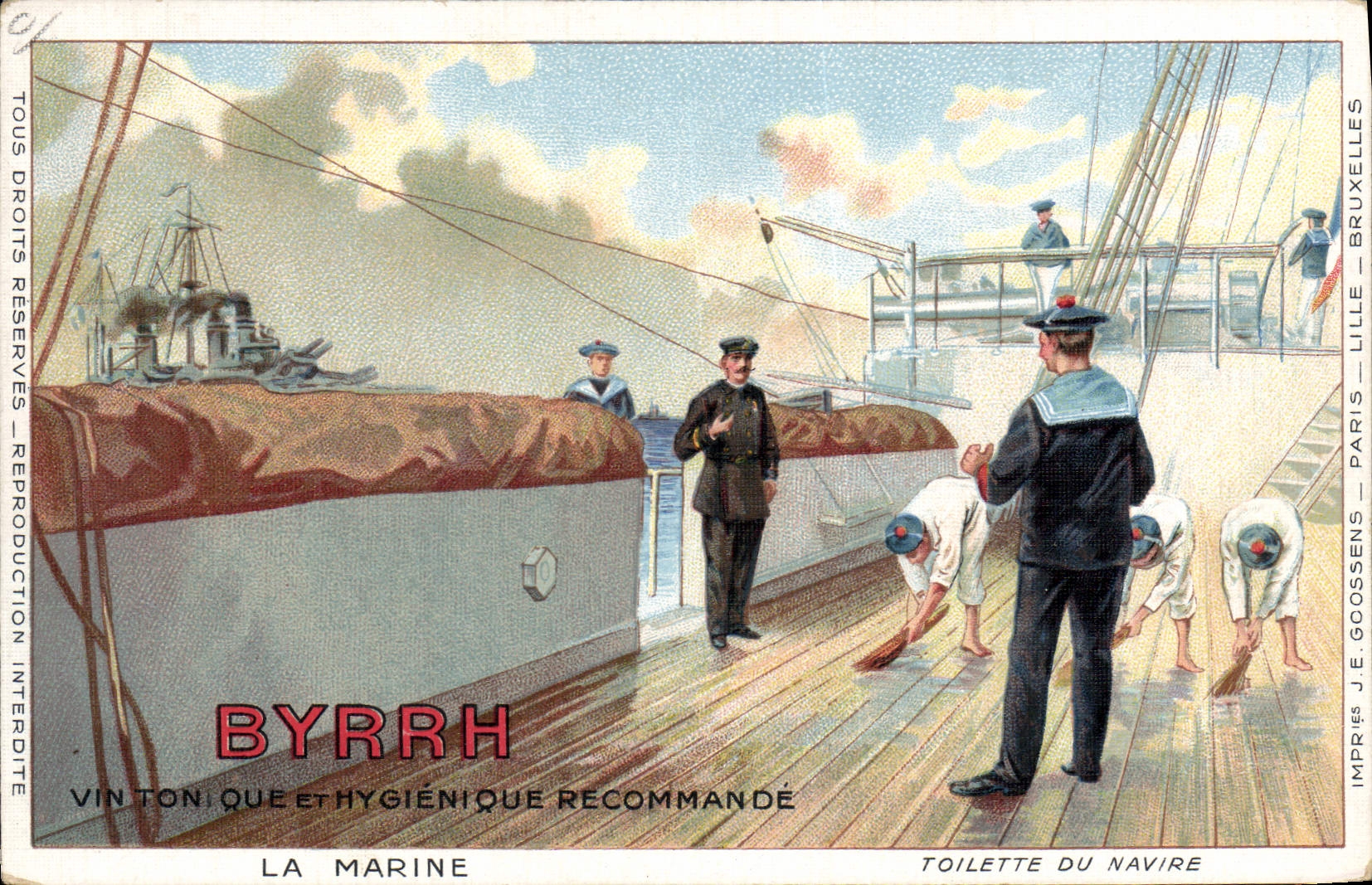 La Marine — Toilette du navire — Imprimés J.E. Goossens, Lille - Paris - Bruxelles