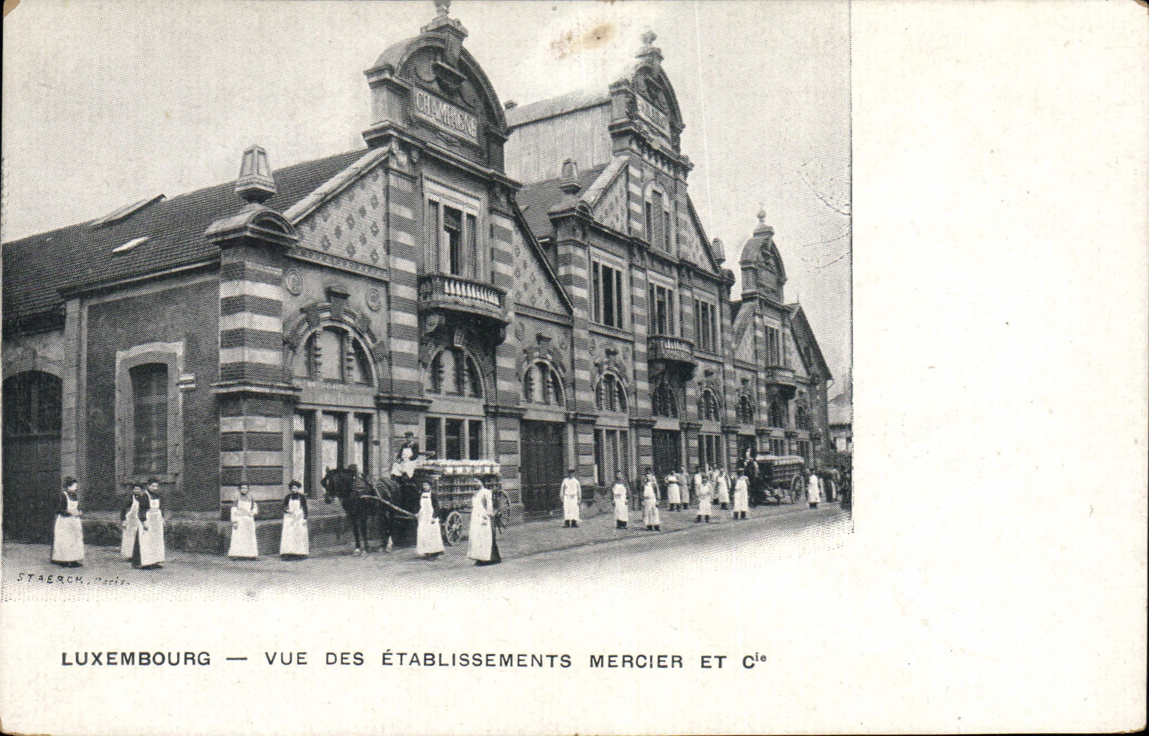 CPA Publicite Luxembourg Vue des etablissements Mercier et Cie 