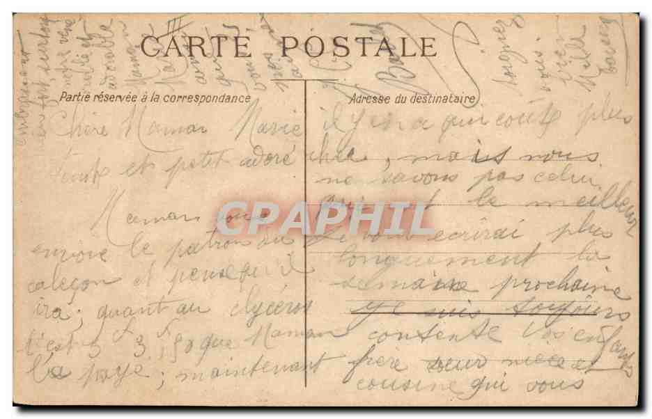 CPA Publicite Chaussures Cotte Rue Fontange Marseille Enfant Chiens Chien — Rückseite