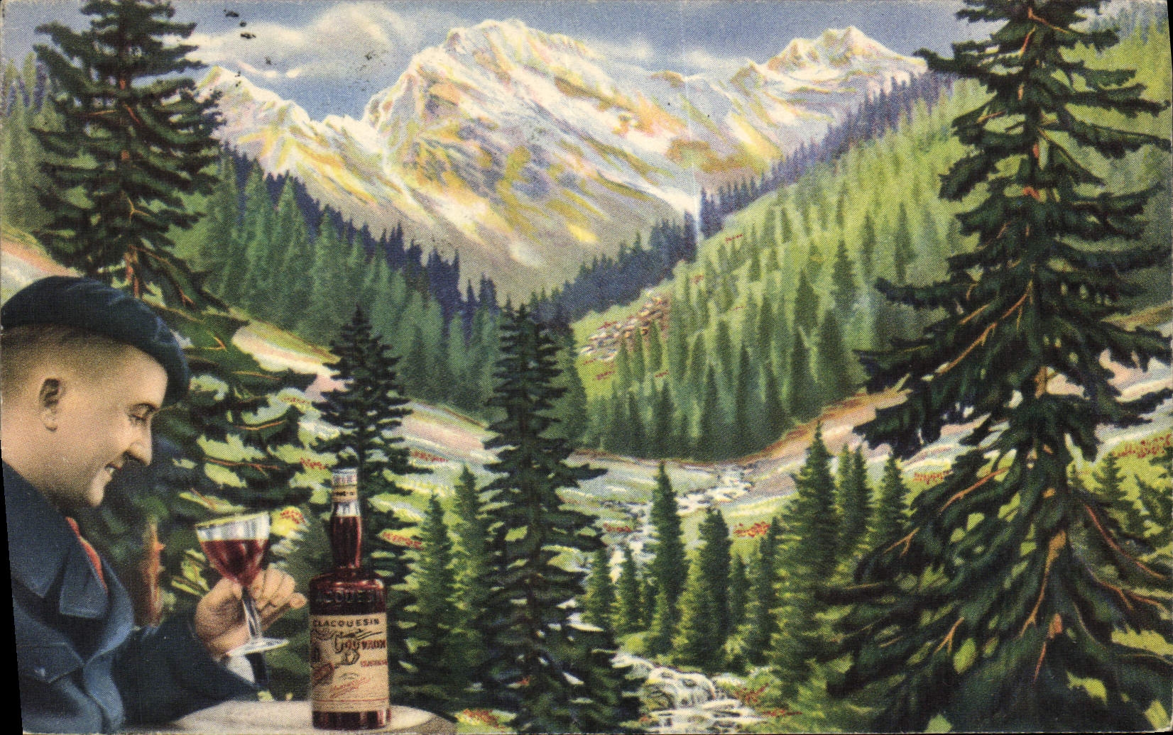 CPA Publicite Trondheim Forets de pins Fernand Rodier Clacquesin Aperitif