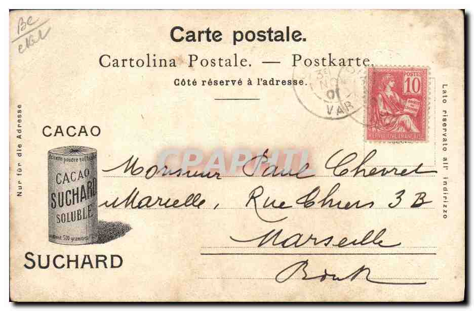 Exposition Universelle de Paris 1900 — Globe Céleste — Chocolat Suchard — Reverso