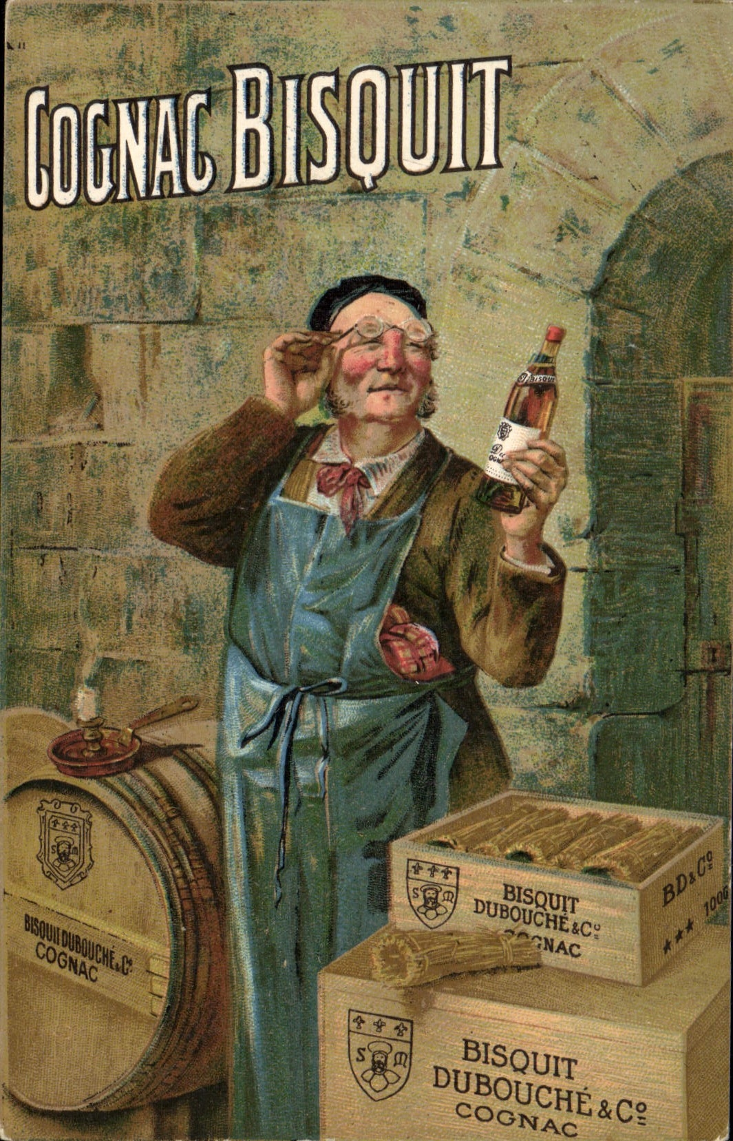 CPA Publicite Cognac Bisquit 