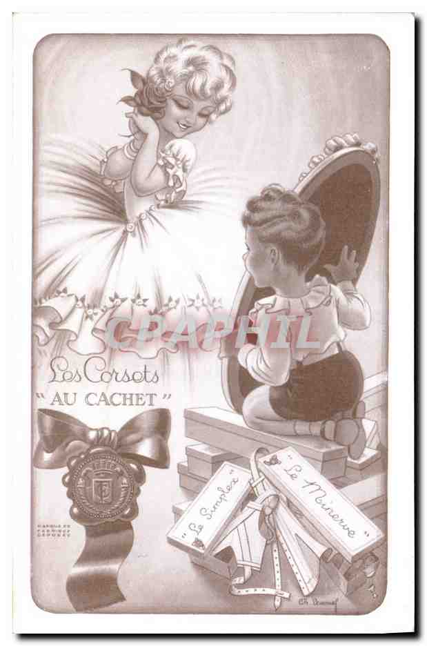 CPA Publicite Les corsets Au Cachet Enfants Le Simplex Le Minerve
