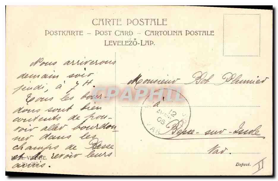 CPA Fantaisie Enfant Poule Poussins Paques Illustrateur  — Rückseite