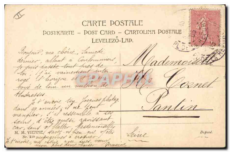 CPA Fantaisie Femme Illustrateur Enfants — Rückseite