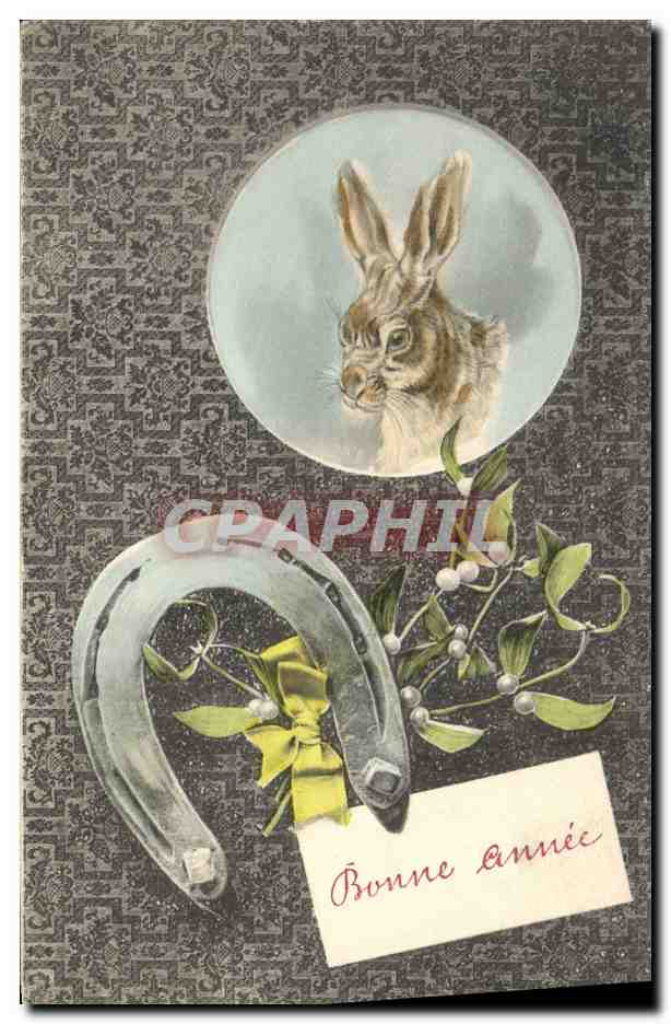 CPA Fantaisie Lapin Fer a cheval Illustrateur 
