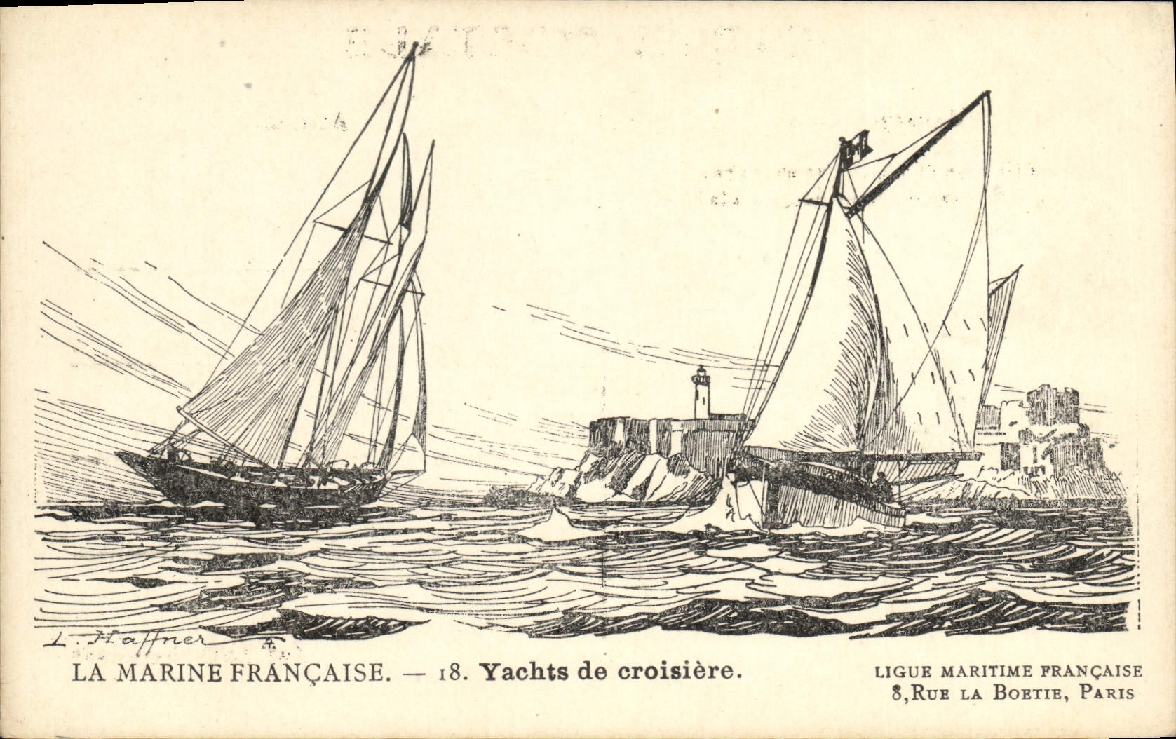 Yachts de croisière — Ligue Maritime Française, 8 rue La Boétie, Paris