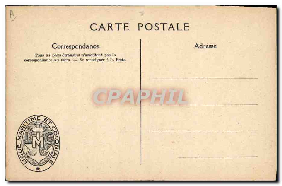 Fiestas náuticas — El cano de gala del emperador — Ligue Maritime et Coloniale Française — Reverso