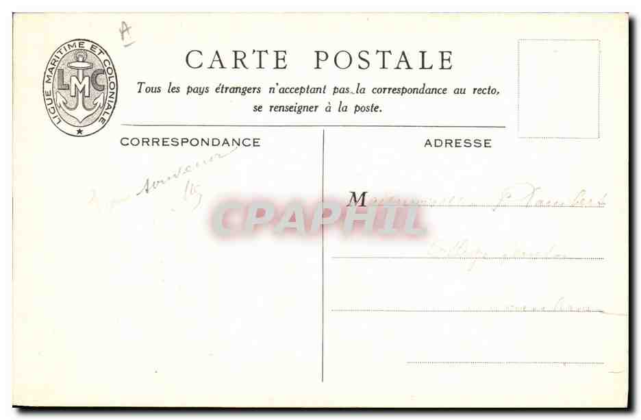 CPA Illustrateur Haffner Bateau Cote d'Afrique Le passage de la barre en surf coat — Verso