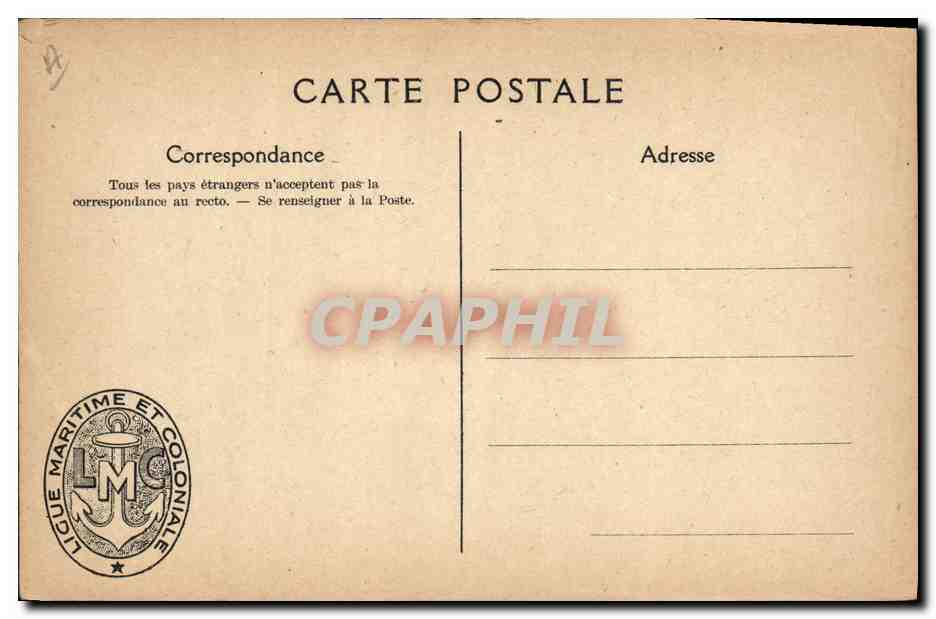 Convoi de Grands Voiliers escorté par des Torpilleurs — Ligue Maritime et Coloniale Française, 30, Boulevard des Capucines, Paris (6e) — Rückseite