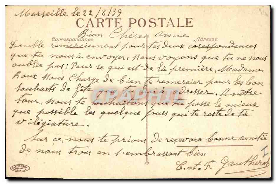 CPA Fantaisie Fleurs Paquerettes — Verso