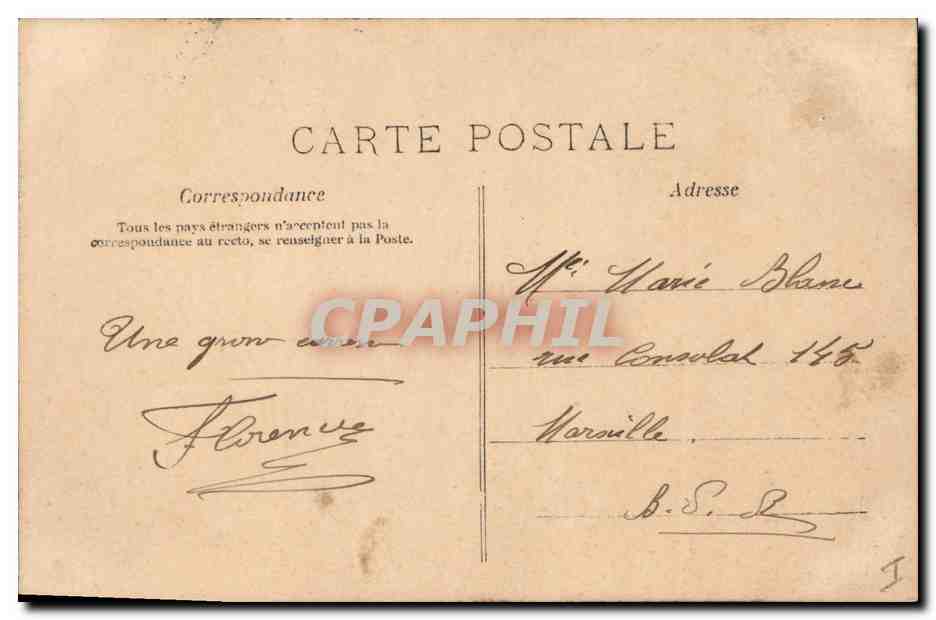 CPA Fantaisie Fleurs Femme L'oeillet — Rückseite