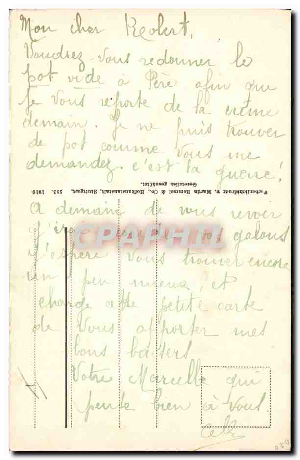 CPA Fantaisie Fleurs  — Back