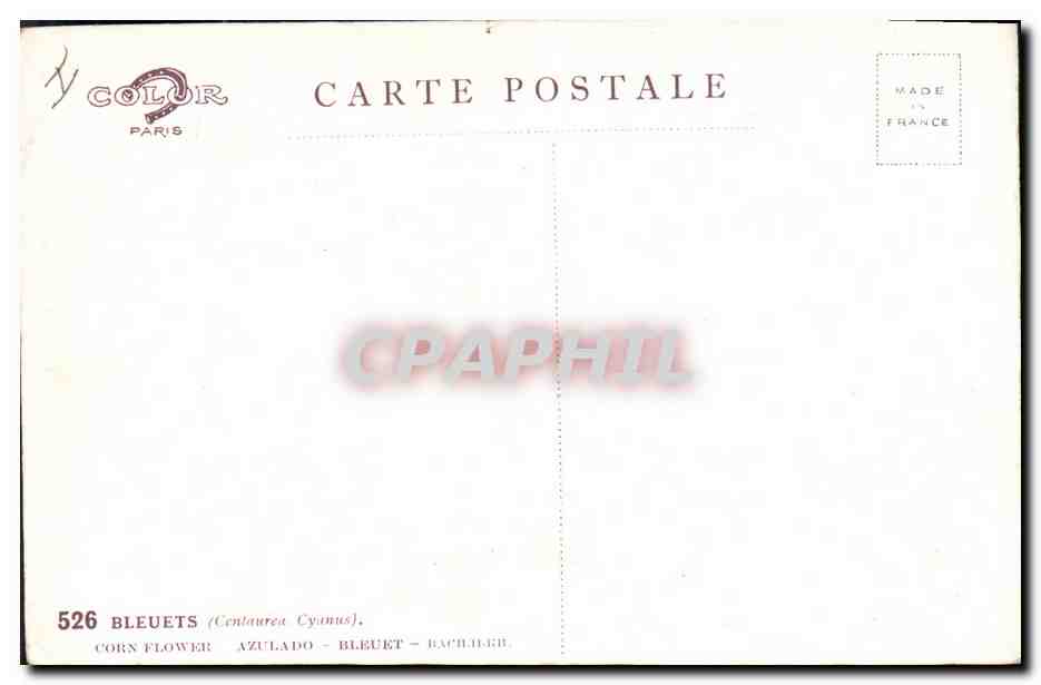 CPA Fantaisie Fleurs  — Rückseite