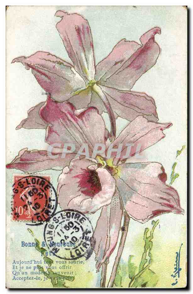 CPA Fantaisie Fleurs 