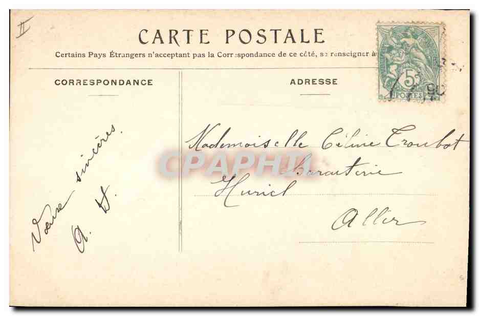 CPA Fantaisie Fleurs  — Verso