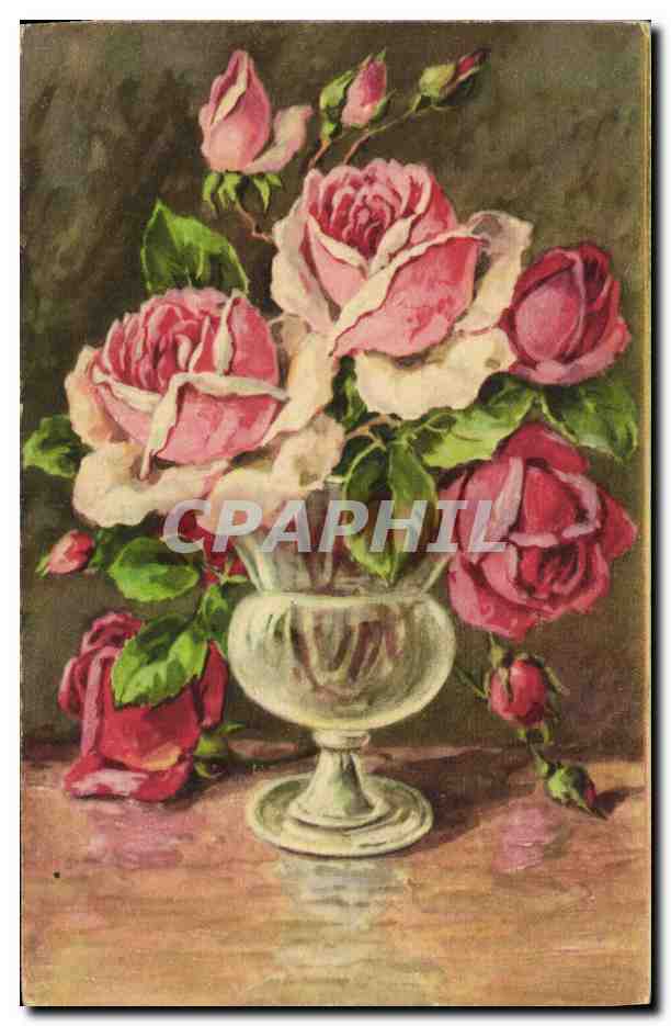 CPA Fantaisie Fleurs 