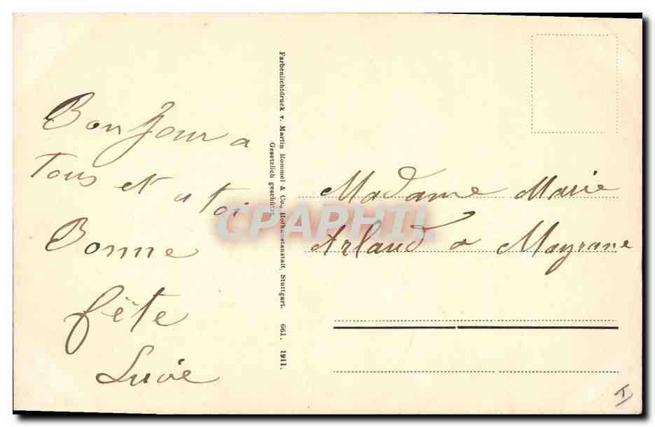 CPA Fantaisie Fleurs  — Rückseite