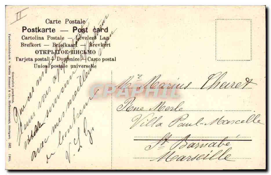 CPA Fantaisie Fleurs  — Rückseite