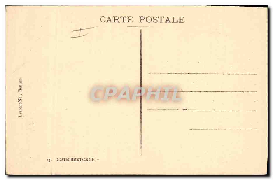 CPA Phare Cote bretonne — Rückseite