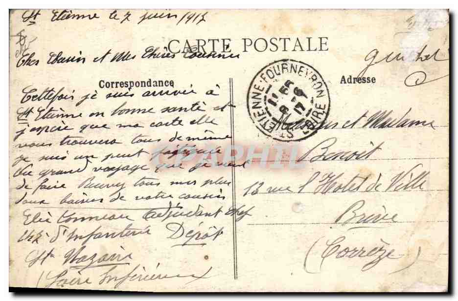 CPA Phare Saint Nazaire Rochers et phare de Ville es Martin — Rückseite