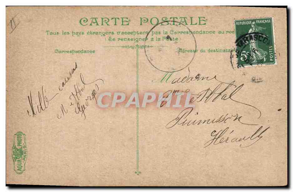 CPA Cette Nouveau Phare de la Colline — Rückseite