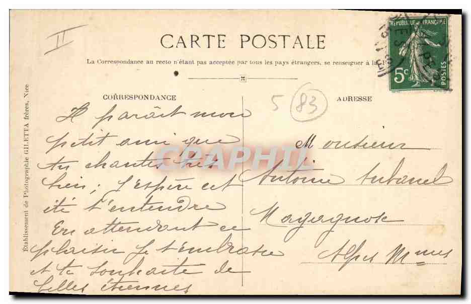CPA Phare et la jetee par un coup de mer Cannes  — Rückseite