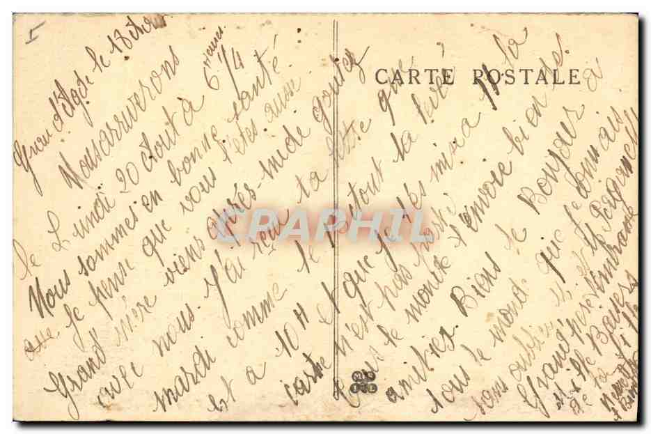 CPA Phare de la jetee Ouest un jour de tempete Le Grau d'Agde — Rückseite