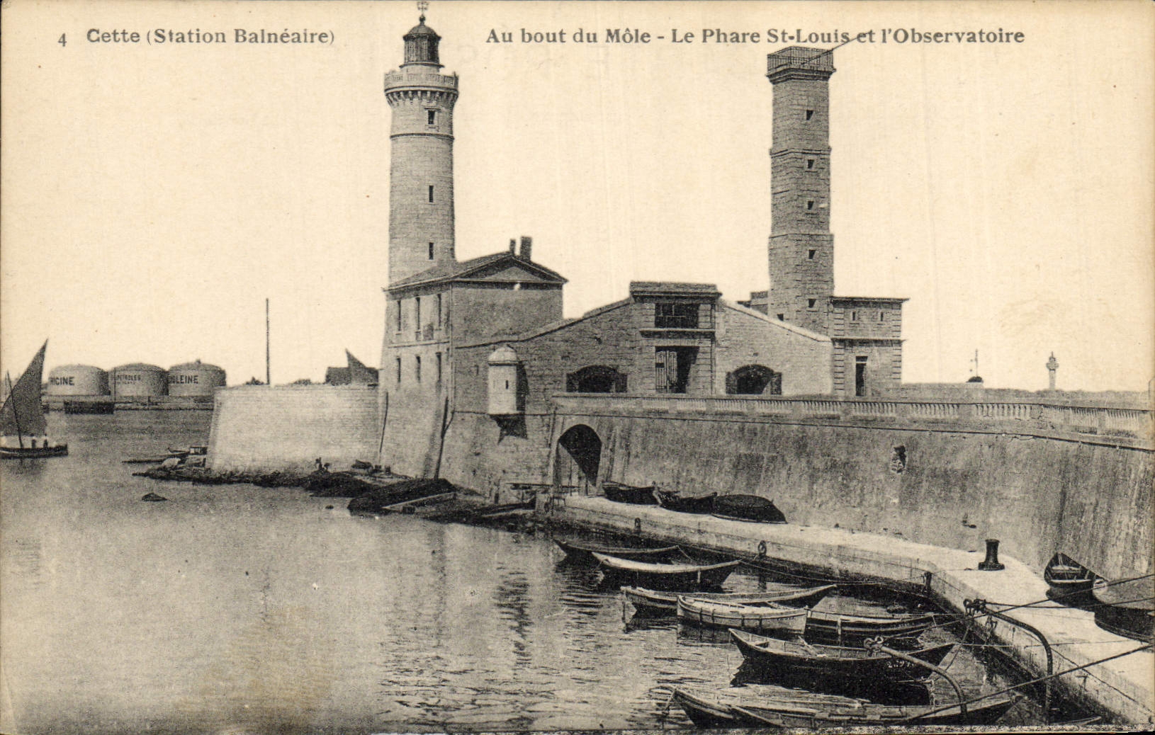 CPA Phare St Louis et L'observatoire Au bout du Mole Cette