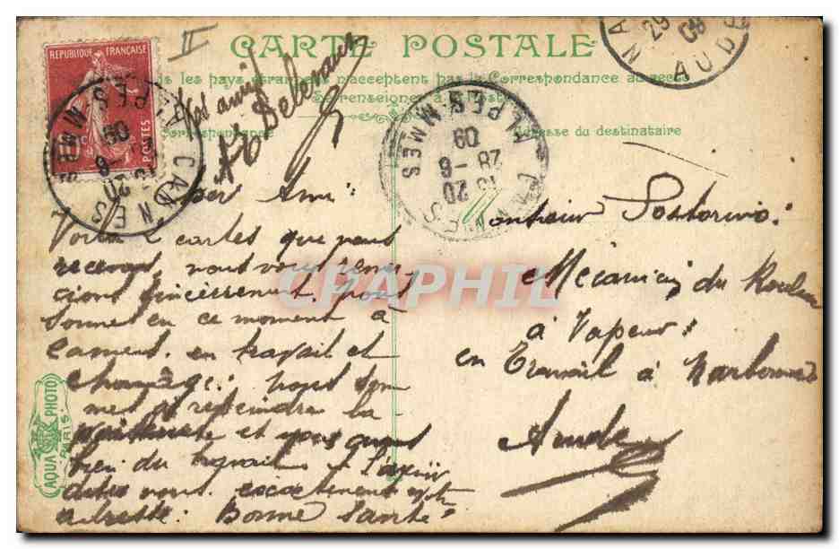 CPA Militaria La vie du Marin La forge Forgeron — Rückseite