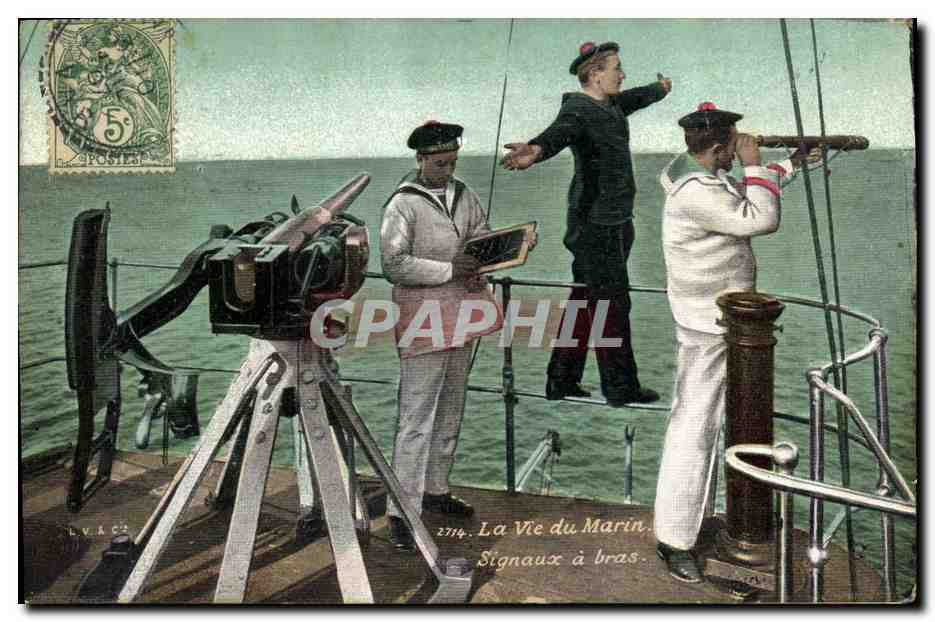 La Vie du Marin. Signaux à bras — L.V. & Cie, n° 2714