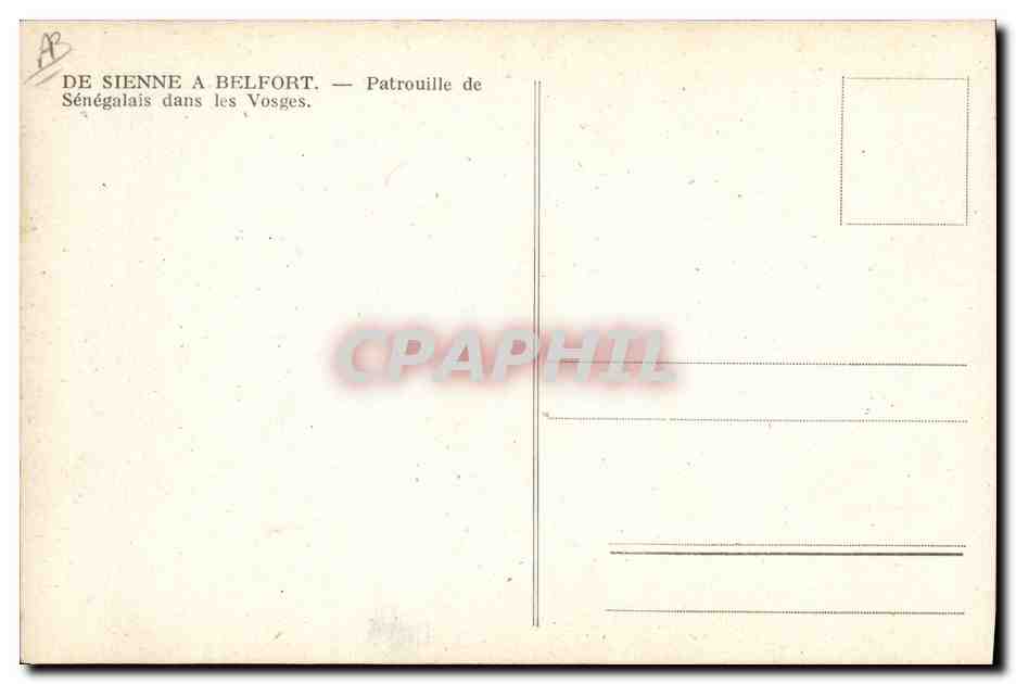 Sénégalais dans les Vosges — Patrouille de Sénégalaïs à Belfort — CPAPHIL — Reverso