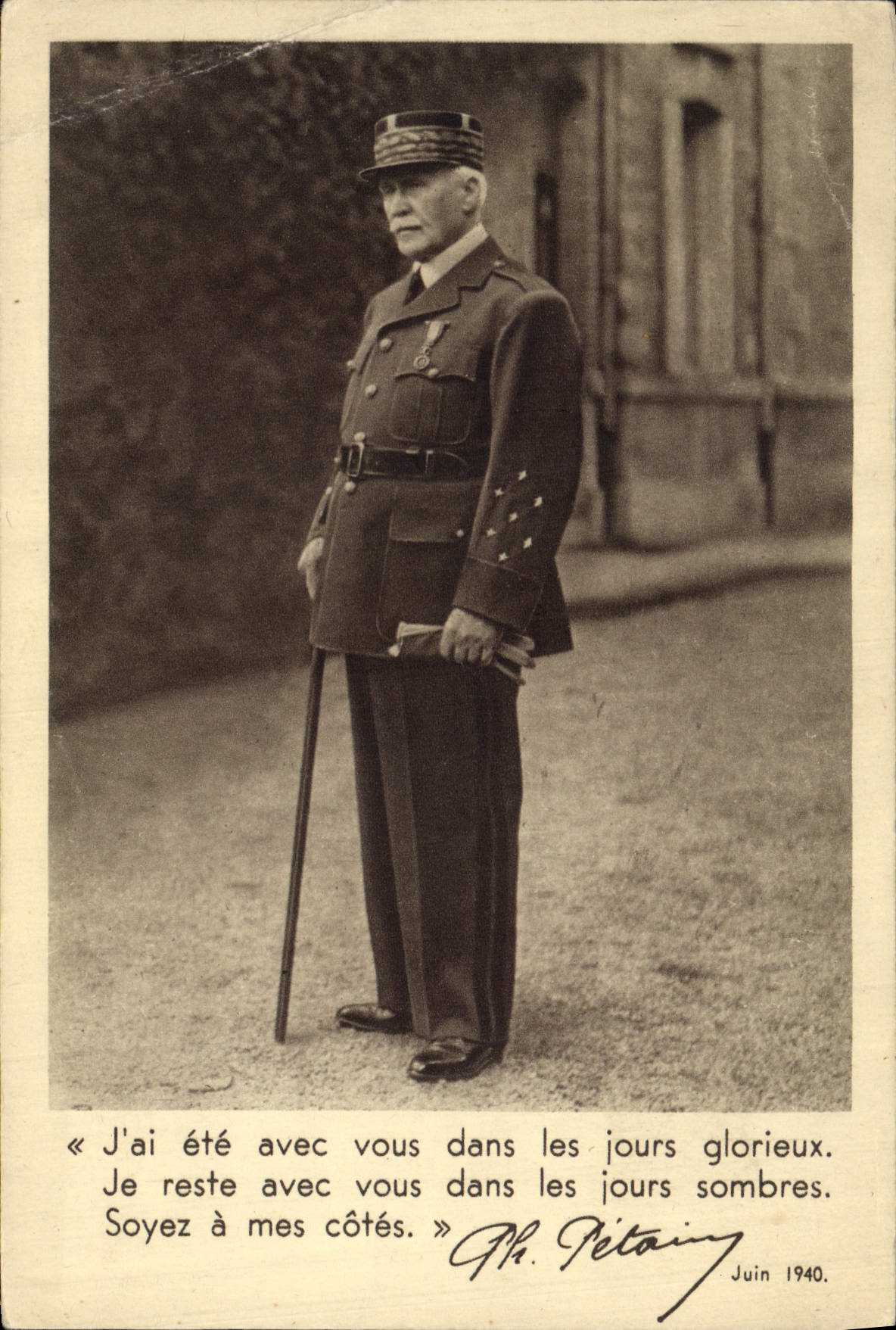 Philippe Pétain — citation — CPAPHIL N°1999 - Recto