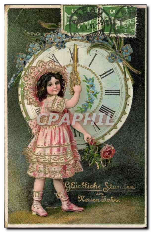CPA Horloge Enfant