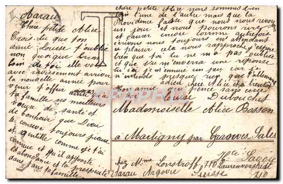 CPA Horloge Enfant — Rückseite