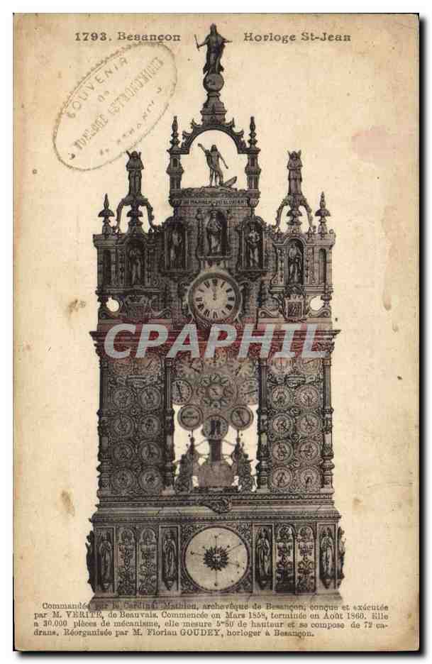CPA Horloge St Jean Besancon 