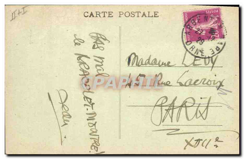 CPA Horloge Argentan Le cadran Lerot  — Verso