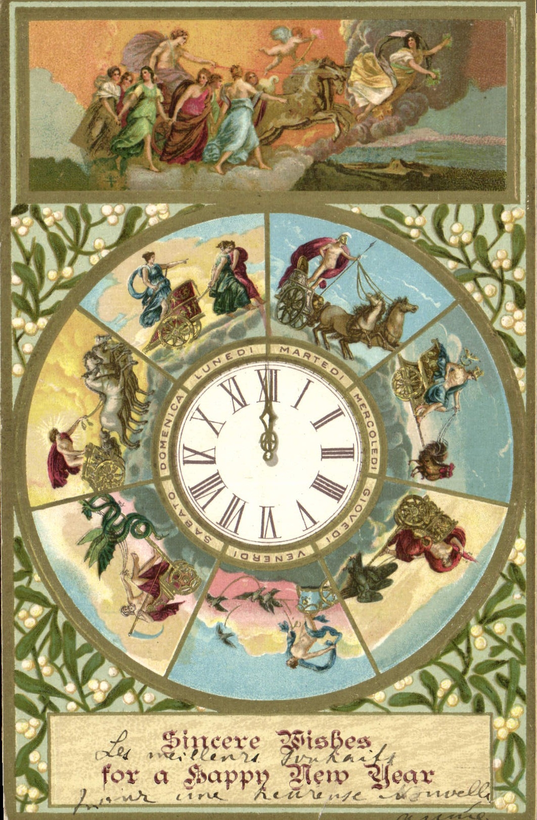 CPA Fantaisie Horloge 