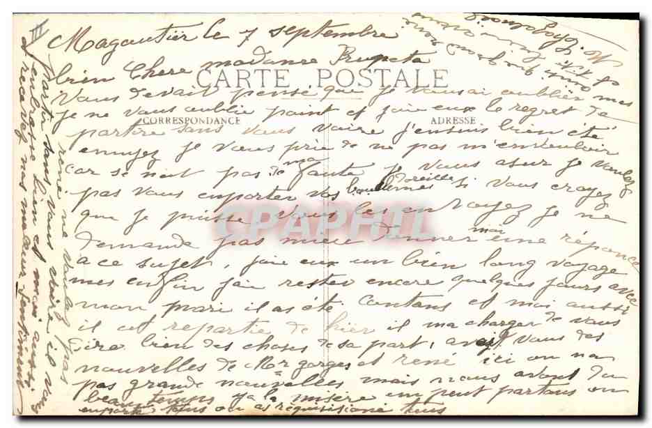 CPA Folklore En Correze — Verso