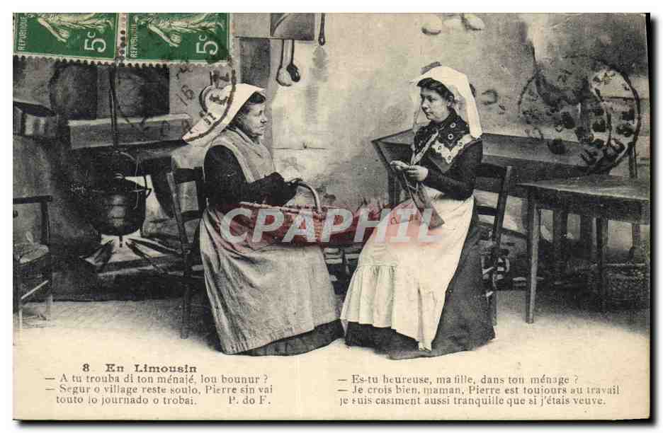 CPA Folklore En Limousin