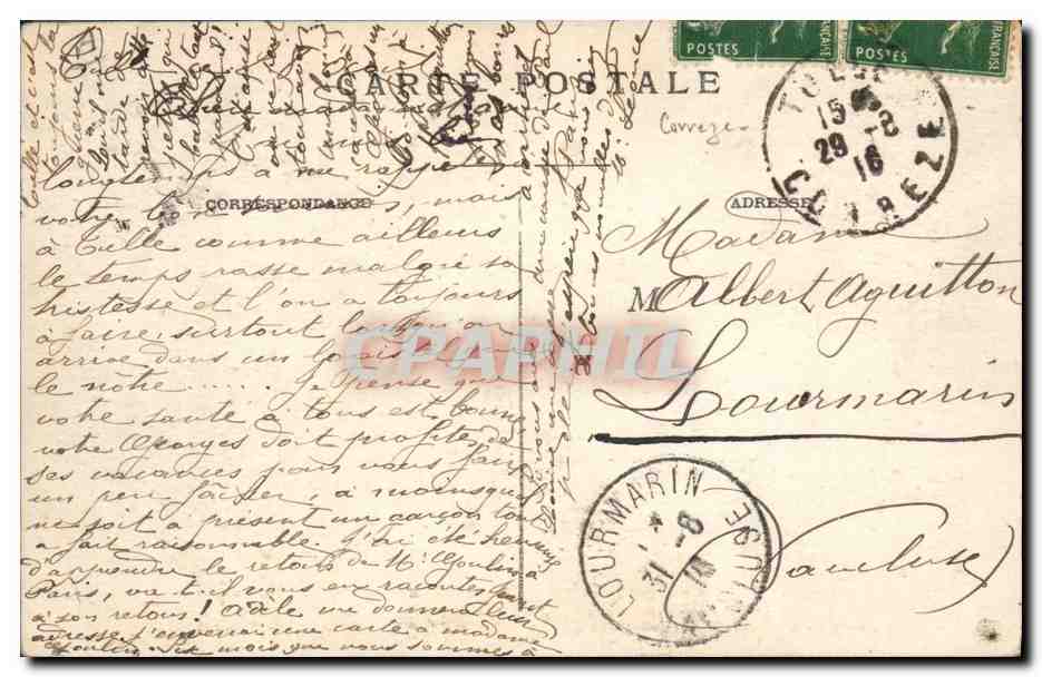 CPA Folklore En Limousin — Verso