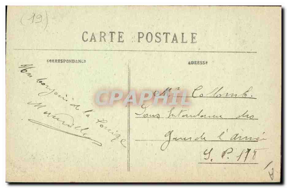 CPA Folklore Limousine — Verso