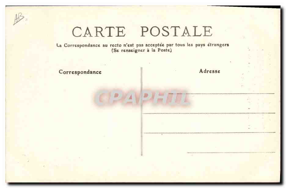 CPA Folklore Chataigna do Limousi — Verso