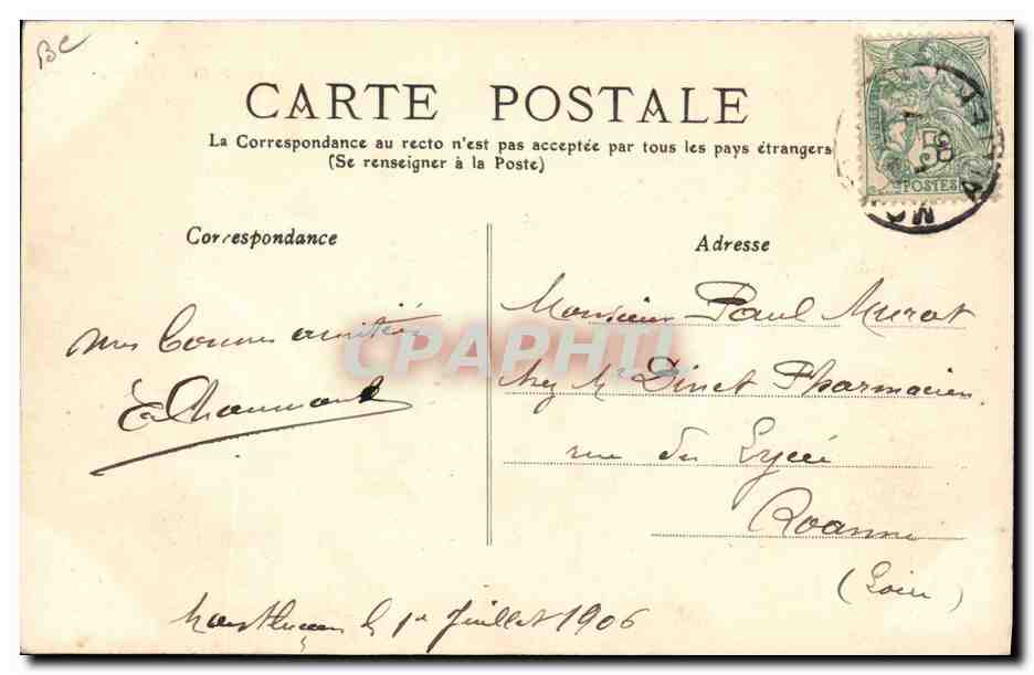 CPA Folklore La basse cour  — Verso